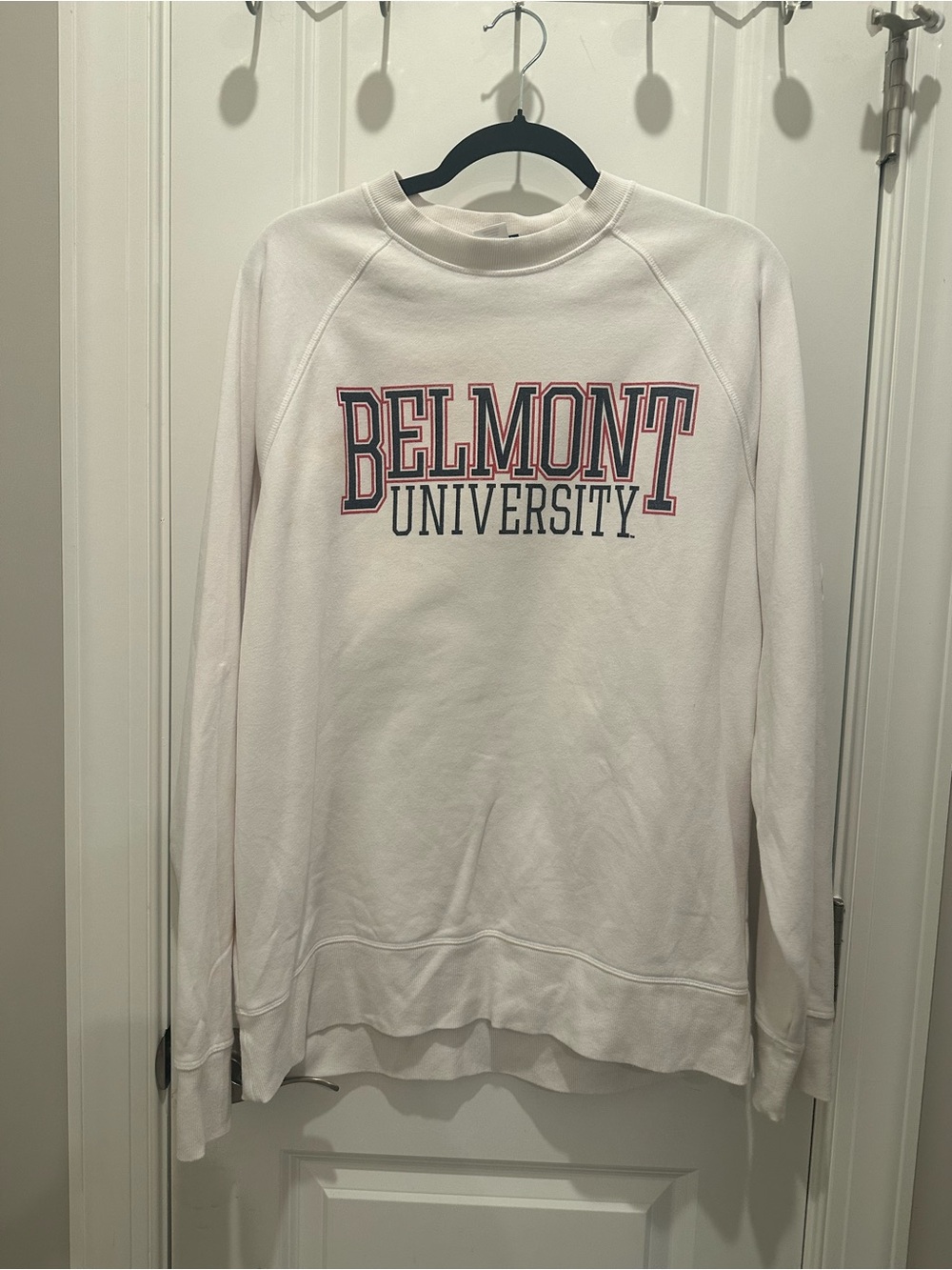 Gear For Sports White Crewneck with Navy Label